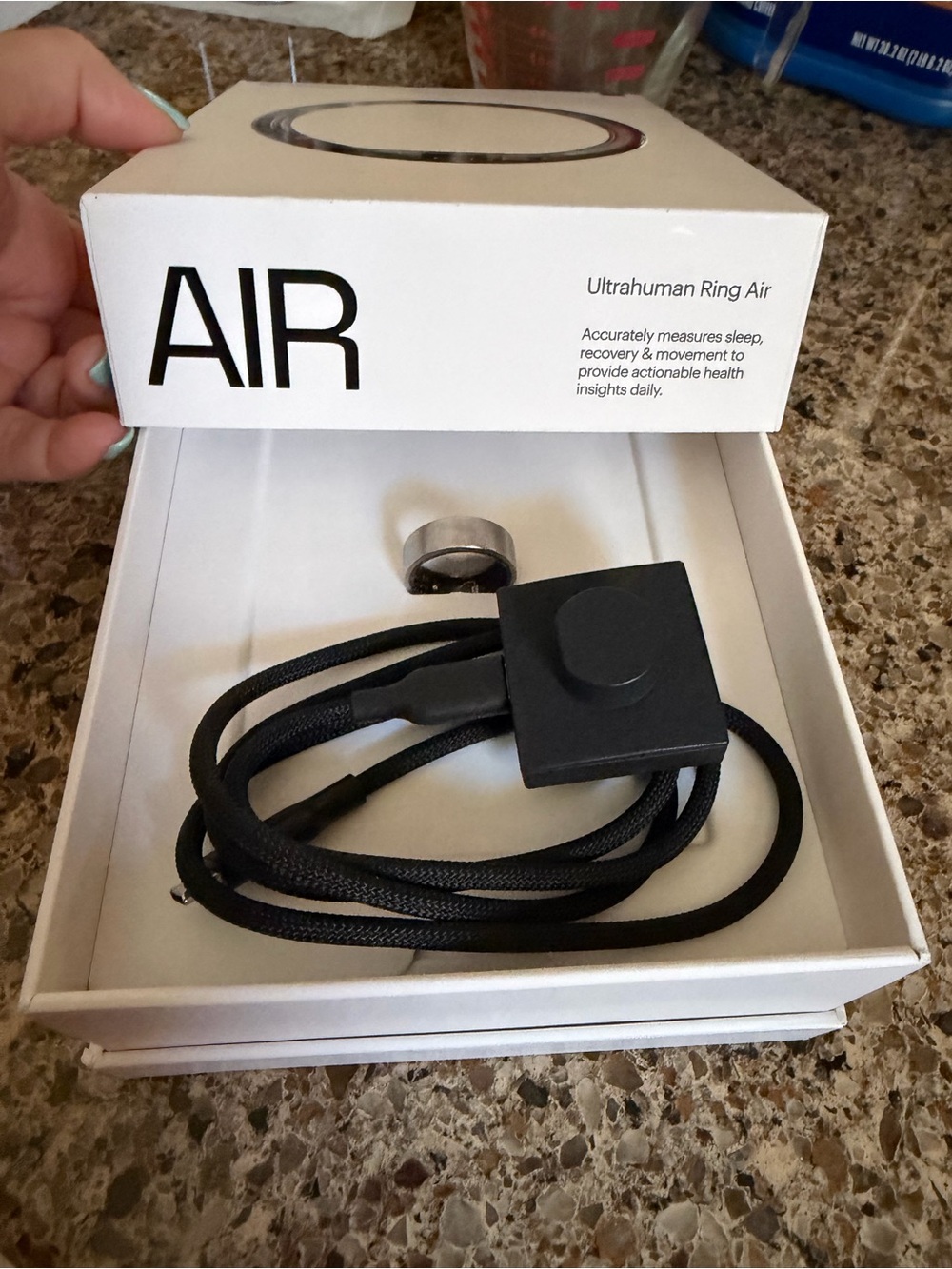 Ultrahuman AIR Raw Titanium Smart Ring size 9